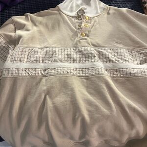 Beige Drole de Monsieur Pullover with Button Details